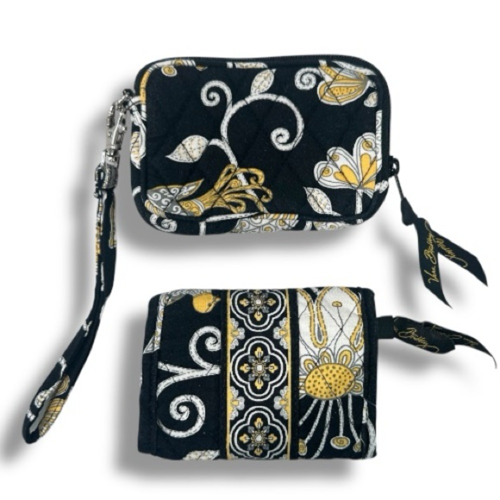 Bundle of Vera Bradley Vintage Retired Yellow Bird Accessories Wallet Wristlet